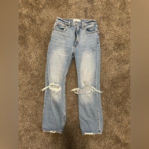 Abercrombie & Fitch Ultra high rise straight leg jeans